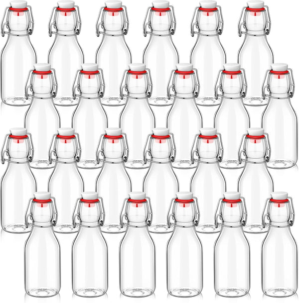 EBOOT Flip Top Glass Bottles with Caps Beer Clear Swing Top Glass