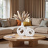 Set 2, 8.5in White Heart Shaped Hollow Ceramic Vase of Modern Nordic Boho Style Vases Home Decor for Table Centerpiece