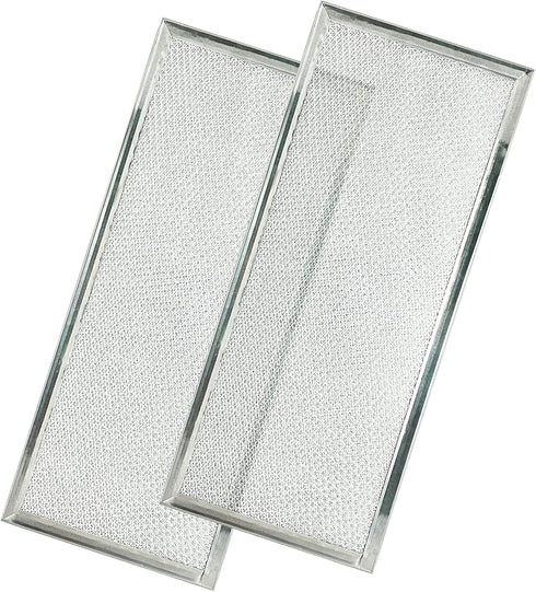 Replacement for Whirlpool W10208631A Microwave Grease Filter - 2-Pack Aluminum Mesh 13" x 6"