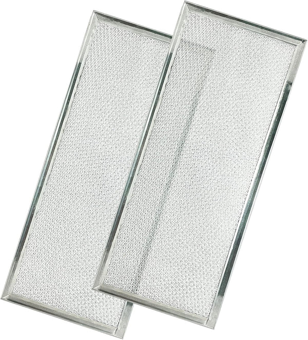 Replacement for Whirlpool W10208631A Microwave Grease Filter - 2-Pack Aluminum Mesh 13" x 6"