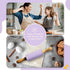 Small Rolling Pin for Kids, Non-Stick Silicone Surface with Wooden Handles for Play Dough and Baking Rolling Pin (Light