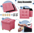 15 Inches BRIAN & DANY Ottoman with Storage, Square Small Storage Ottoman Foot Rest with Legs, Ottomans Foot Stool