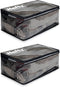 Hefty Extra Large Flexible Tote, 2 Pack with Breathable Mesh, Double Zip Closure for Seasonal Apparel Storage