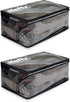 Hefty Extra Large Flexible Tote, 2 Pack with Breathable Mesh, Double Zip Closure for Seasonal Apparel Storage