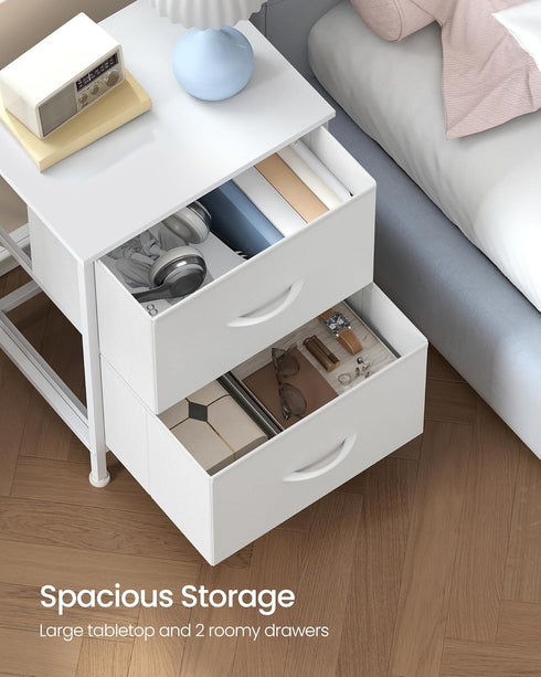 2 Closet, ULGS312W01S SONGMICS Dresser for Bedroom, Chest of Drawers, Nightstand, Steel, MDF, Non-Woven Fabric Drawers