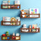 HOMEY PANDA Wall-Mounted Nursery Bookshelves - 4 Long + 2 Mini Shelves,