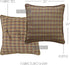 VHC Brands Wyatt Bedding Accessory - Euro Sham 26x26, Plaid Tan