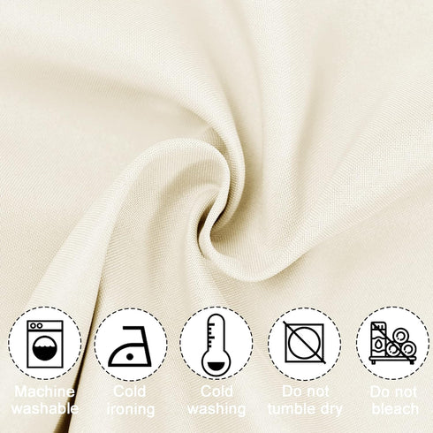 JIUZHEN Ivory Valance Curtains for Kitchen Window, 52 x 18 Inches, 1 Panel, Thermal Insulated for Living Room/Basement