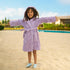 6-8 BAGNO MILANO Kids Organic Turkish Cotton Hooded Beach Cover-Up Towel, GOTS Certified, for Boys and Girls (Purple