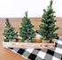 Winlyn 3 Pack Mini Canadian Pine Trees with Wood Bases, Artificial Miniature Christmas Trees for Holiday Decoration