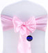 MDS Pack of 50 PCS Satin Chair Sashes, Charmeuse Sateen Dining Chair Bows for Wedding Party Decoration, 7 x 108 Inch,