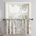 No. 918 Hoot Owl Print Kitchen Curtain Tier Pair, Semi-Sheer, 56" x 24", Mocha