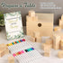 72PCS wookidel Baby Shower Games Kit with Blank Wooden Blocks, Acrylic Paint Marker, Wooden Box and Sign, Blocks