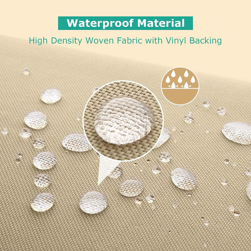 40" 30" 18" SunPatio Outdoor Ottoman Cover, Heavy Duty Waterproof Rectangular Coffee Table Cover, Patio Furniture Side
