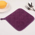 100% Cotton Kitchen Everyday Basic Terry Pot Holder, Heat Resistant Coaster, Set of 5, Grape