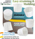 6 1.85QT PetriStor Pcs Soft Cheese Mold for Cheese Making - Cheese Making Mold - Cream Cheese Form Mold - Homemade