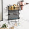 VITVITI Metal Hair Tool Organizer: Wall Mount with 3 Tier Shelf Basket Hooks, Bathroom Styling Tool Holder, Matte Black
