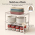 Set 2 16.1''W 44 LBS Counter Countertop of Cabinet Organizers Load Capacity Heavy Duty Kitchen Pantry Shelves Storage