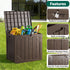 30 Gallon Outdoor Storage Box, Waterproof Resin Deck Box Organizer for Patio Cushion Storage, Lockable Outside