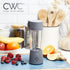 COOK WITH COLOR Mini Portable Blender, 250W Power, 12oz Capacity, Stainless Steel Blade, Wireless/USB Rechargeable, Grey