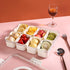 Bandesun Divided Serving Tray with Lid and Handle, Clear Organizer for Snacks, Perfect for Parties