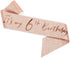BRT Bearingshui 6th Birthday Sash and Tiara Set for Girls, Rose Gold Birthday Sash, Tiara & Cake Topper