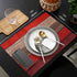 Vandarllin Christmas Red Brown Placemats, Set of 6 Retro Rustic Barn Wood Texture Stain Resistant Table Mats