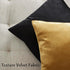 GIGIZAZA Gold Velvet Decorative Throw Pillow Covers - 2 Pack Soft Cushion Cover 12x20 for Sofa Bed