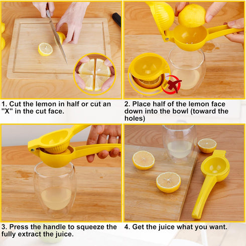 JIEJIE Lemon Squeezer - Lemon Juicer - Metal Manual Hand Juicer Tool, Lemon & Lime Squeezer,Kitchen Tools for citrus