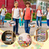 6 Pack Tesuko Clear Toy Storage Bag with Name Tag& Manual Pocket, Waterproof Transparent PVC Toy Organizer Case