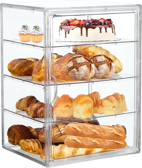 Bread Box,Large Bread Boxs for Kitchen Countertop - 4 Layers Adjustable Bread