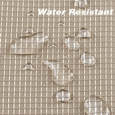 Valea Home Waffle Woven Textured Valance Curtains for Bathroom - Water Repellent Window Covering Short Curtain, Taupe,