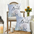 2 Pack Waterproof Take Me to The Beach Summer Pillow Covers 18x18 Inch, Blue Ocean Sea Shell Coral Conch Starfish Throw
