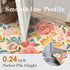 PureCozy 5x7 Washable Floral Area Rug Beige Living Room Carpet Scalloped Flower Non Slip Soft Bedroom Rug Farmhouse Low