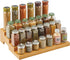 4-Tier mDesign Bamboo Spice and Food Kitchen Cabinet Pantry Shelf Organizer - Storage - Modern Compact Caddy Rack