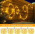66FT 200 8 LED Rope Lights for Outside, Plug in Rope Lights Outdoor Waterproof with Modes, Connectable Flexible Clear