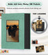 Photo Album for 4x6 Photos, Linen Cover Slide-in Book Holds 100 Photos with 50 Black Pages (Turquoise)