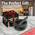 2 Set,100% 6.3 Inch Priority Chef Heavy Duty Large Cup Mortar and Pestle Granite, Non Slip Base, Make Fresh Guacamole