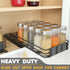 SpaceAid Pull Out Spice Rack Organizer for Cabinet, Heavy Duty Slide Out Seasoning Kitchen Organizer with Labels.