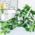 2Pcs Der Rose Fake Plants Artificial Potted Faux Hanging Ivy Vines Plants Indoor for Home Bathroom Shelf Wall Bookshelf