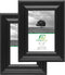 FrameWorks 2-Pack Black Wooden Picture Frames, 4” x 6” with Luxury Wide Molded Edges and Tempered Glass