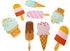 Chloe Elizabeth 10 (1-Pack) Ice Cream & Popsicle Paper Party Garland, Streamer Decor for All Events - Feet Long Per