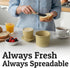 Counter, PriorityChef Butter Crock with Lid with Water Line, Ceramic French Butter Dish to Leave On Khaki