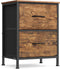 SONGMICS Dresser for Bedroom, Chest of Drawers, Nightstand, Steel, MDF, 2 Non-Woven