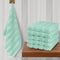 VOOVA & MOVAS Waffle Mint Green Washcloth 6PC (13"x13"), 100% Cotton, Soft,
