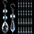 24pcs Crystal Sun Catcher, 38mm+15mm Hanging Clear Teardrops Crystals Chandelier Parts Prisms