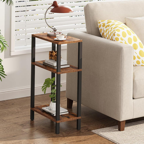 TB01BB077 TUTOTAK Small Side Table, Narrow End Table, Skinny Sofa Table, Slim Nightstand, Couch Table, Living Room, Bed