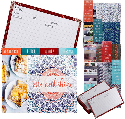 Ring Binder Depot Recipe Cards 4x6 on Premium Thick Card Stock with Dividers Included! (Pack of 50)