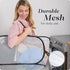 Popup and Collapsible Foldable Laundry Basket - Durable Mesh Material, Easy Carry Handles, Great Hamper for College