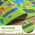 4x6 3-12 Merelax Kids Car Area Rug, Green Grey Area Road Rugs for Living Room Playroom Classroom Bedroom, Non Slip Kids